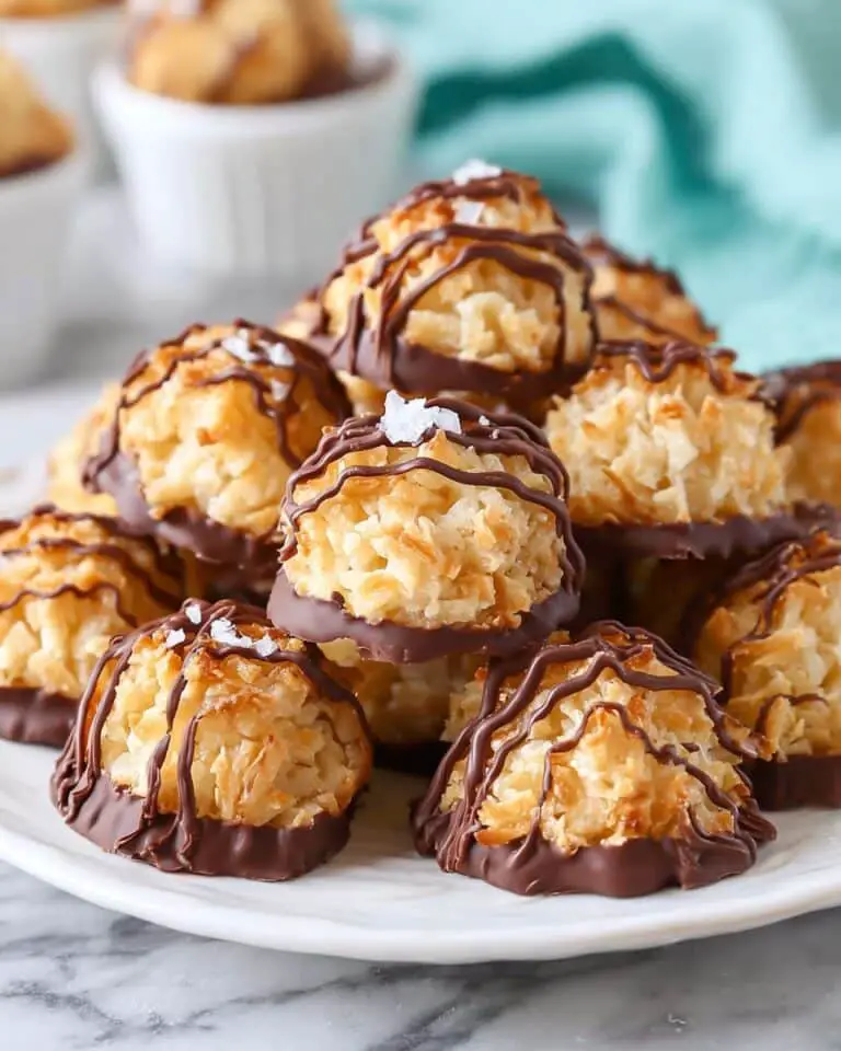No Bake Salted Caramel Coconut Macaroons Recipe