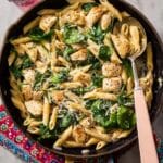Lemon Parmesan Chicken & Spinach Skillet Pasta Recipe