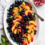 Summer Peach Fruit Salad with Honey Lime Basil Recipe