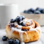Blueberry Cinnamon Rolls with Cream Cheese Frosting Recipe