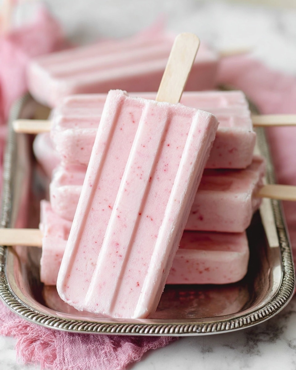 Strawberry Yogurt Popsicles Recipe