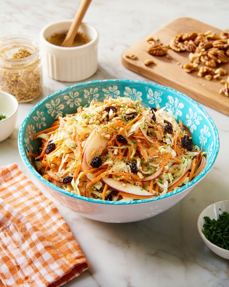 Sweet and Tangy Carrot Fruit Salad with Pecans and Raisins Recipe