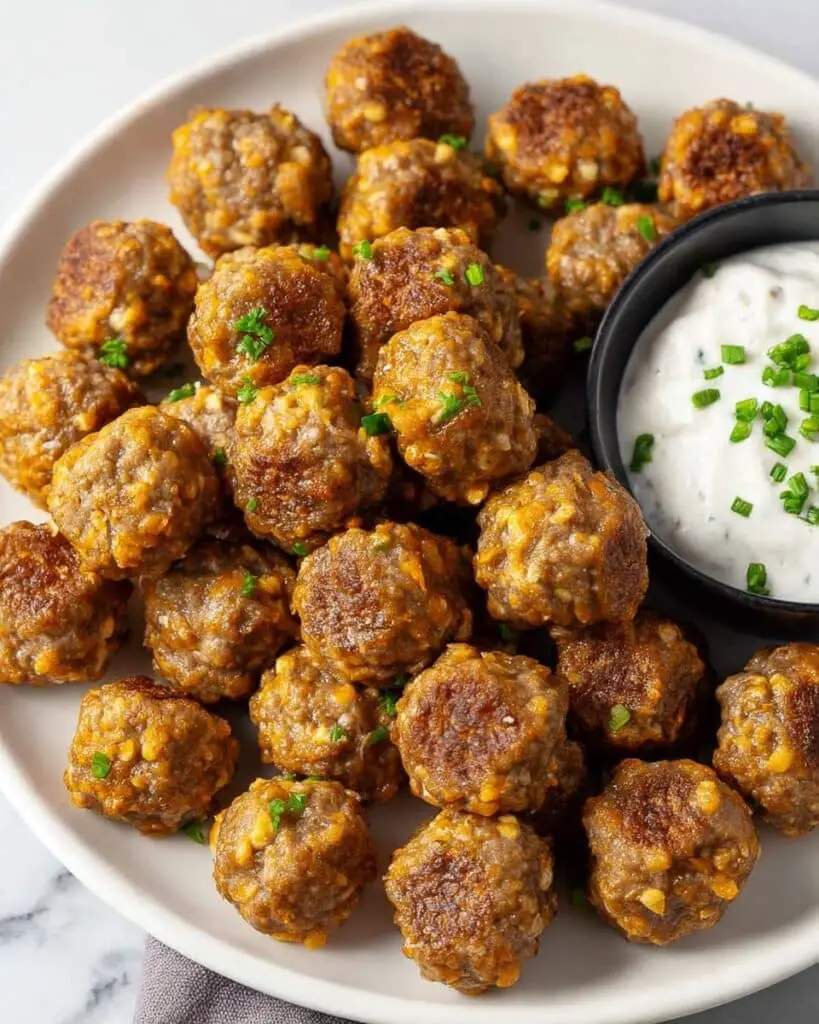 Keto Sausage Balls with Almond Flour Recipe