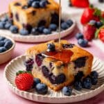 Blueberry Protein Pancake Breakfast Cake Recipe