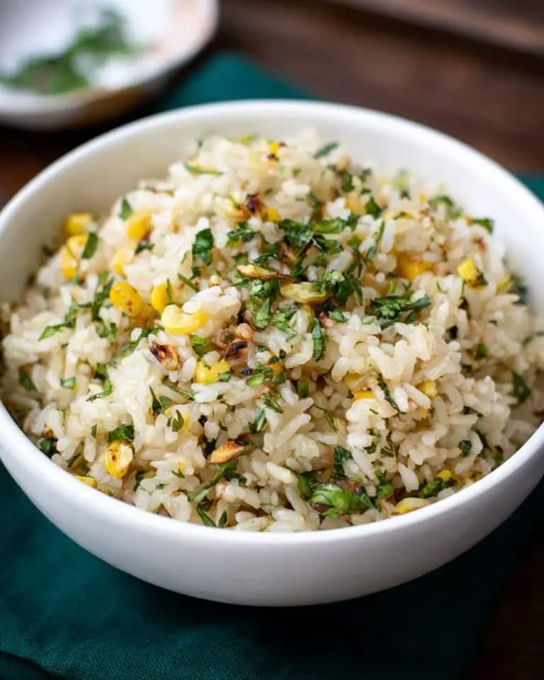 Garlic Herb Baked Brown Rice Pilaf Recipe