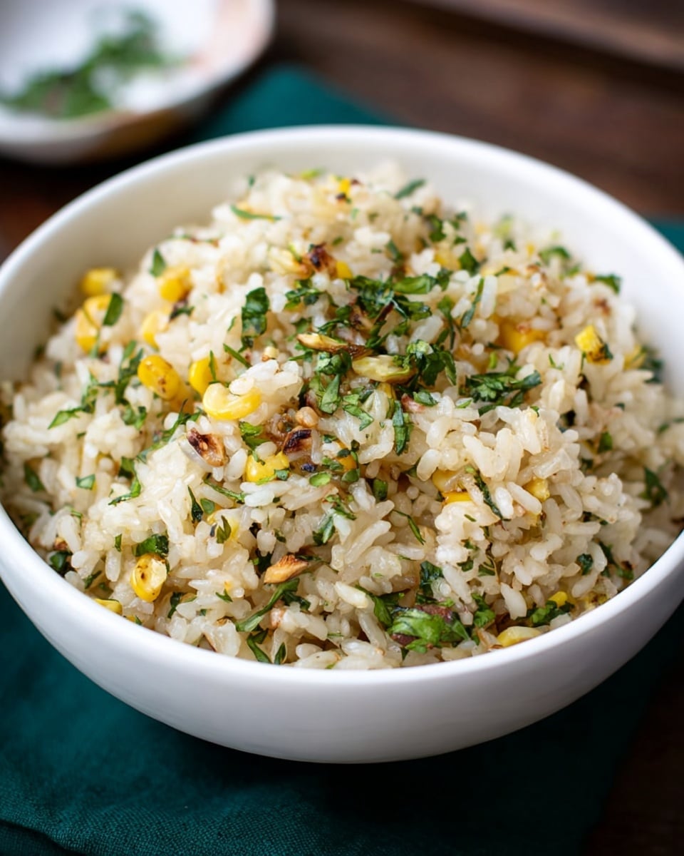 Garlic Herb Baked Brown Rice Pilaf Recipe