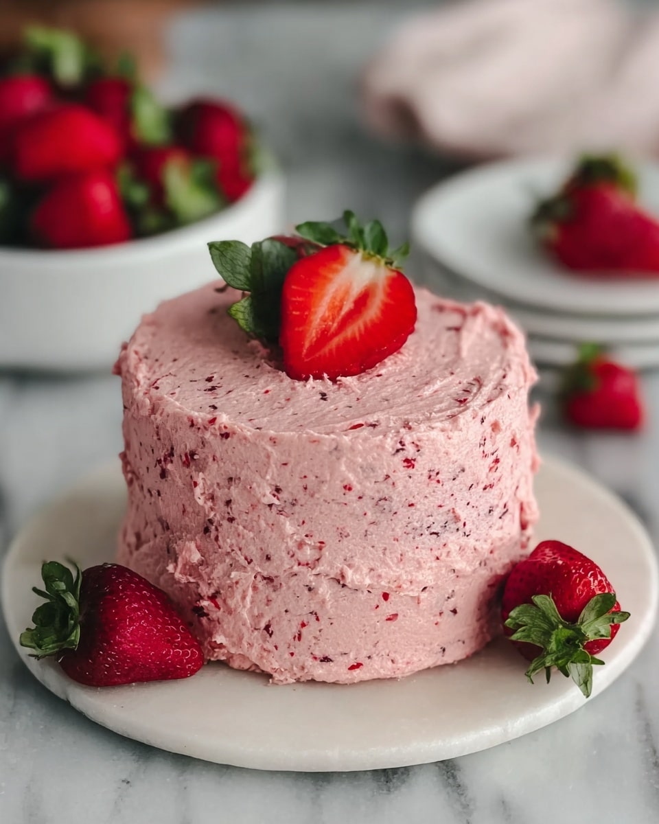 Strawberry Cake with Strawberry Reduction and Buttercream Recipe