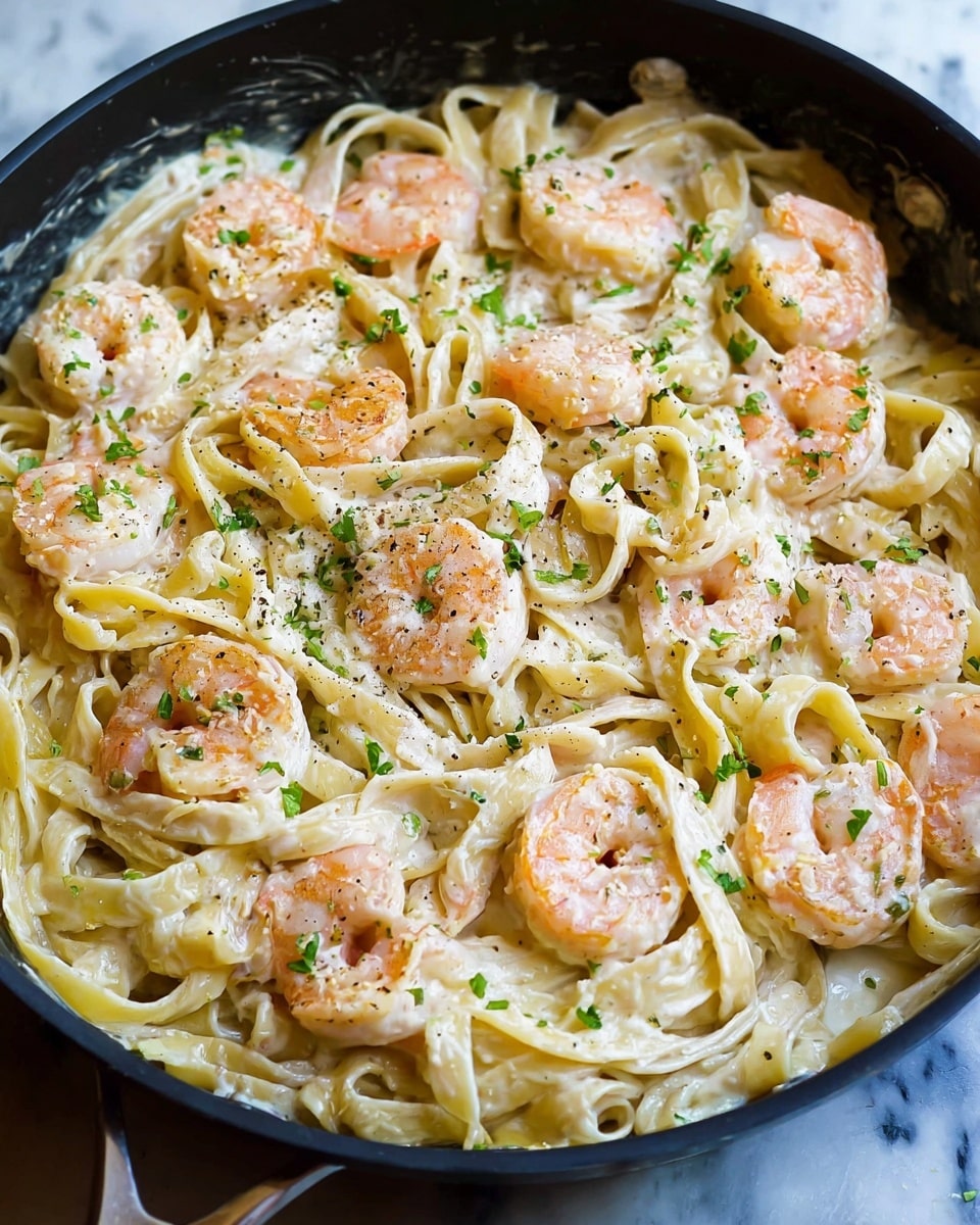 Creamy Shrimp Fettuccini Pasta Recipe