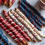 Patriotic Pretzel Rods for 4th of July Recipe