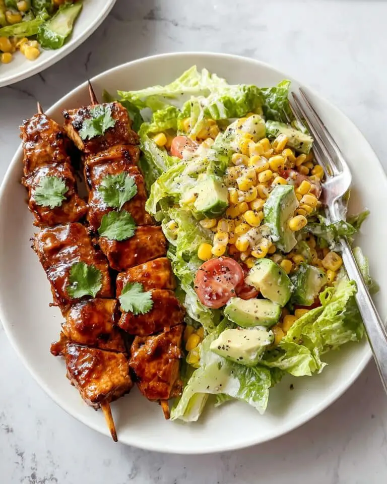 BBQ Chicken Skewer Salad Recipe