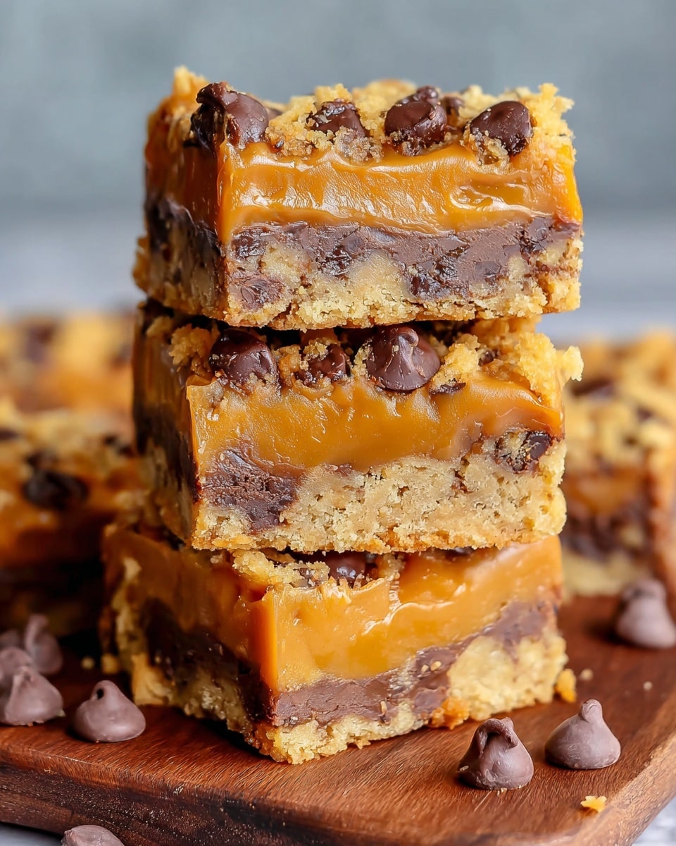 Peanut Butter Caramel Toffee Chocolate Chip Cookie Bars Recipe
