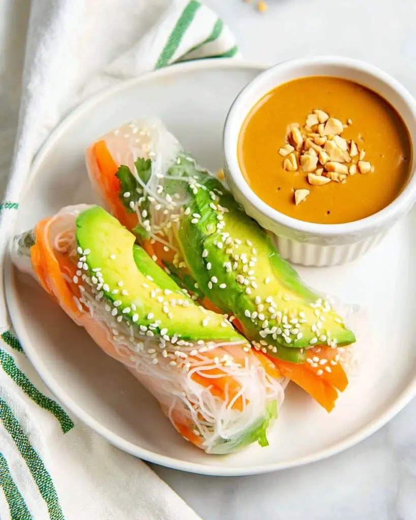 Fresh Spring Rolls with Peanut Sauce Recipe