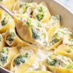 Chicken and Broccoli Stuffed Shells with Alfredo Sauce Recipe