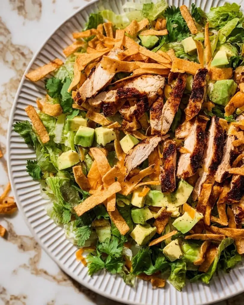 Chili Lime Chicken Salad with Crispy Tortilla Strips Recipe