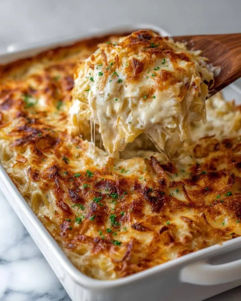 French Onion Chicken Orzo Casserole Recipe