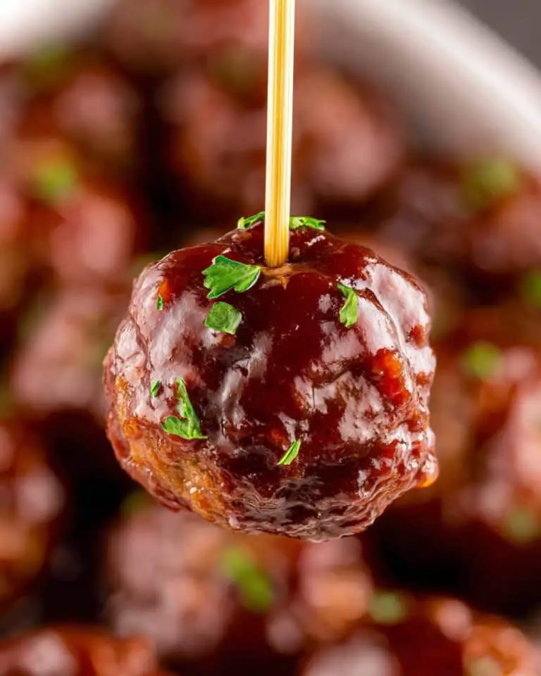 Sticky BBQ Slow Cooker Meatballs Recipe