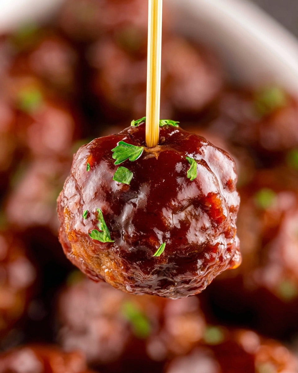 Sticky BBQ Slow Cooker Meatballs Recipe