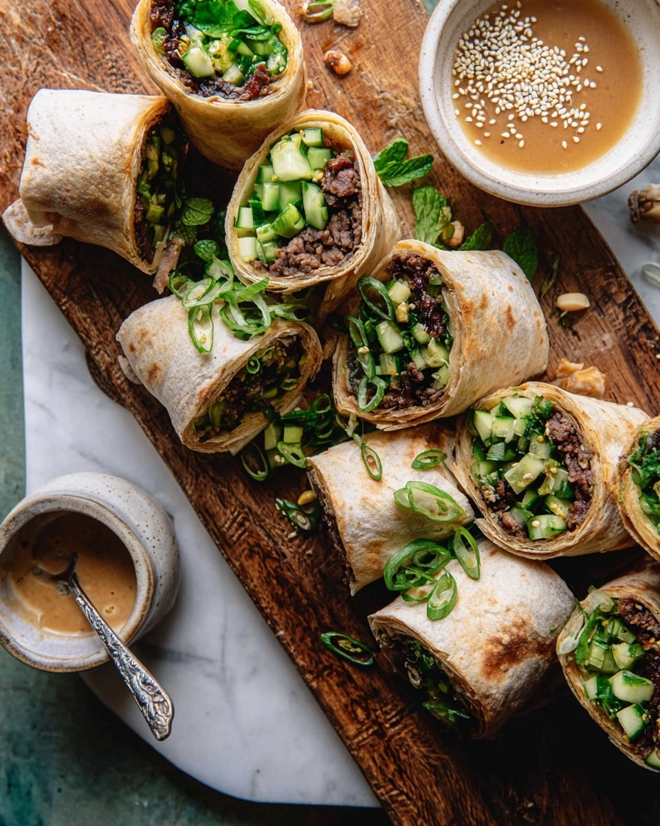 20 Minute Thai Basil Beef Rolls Recipe