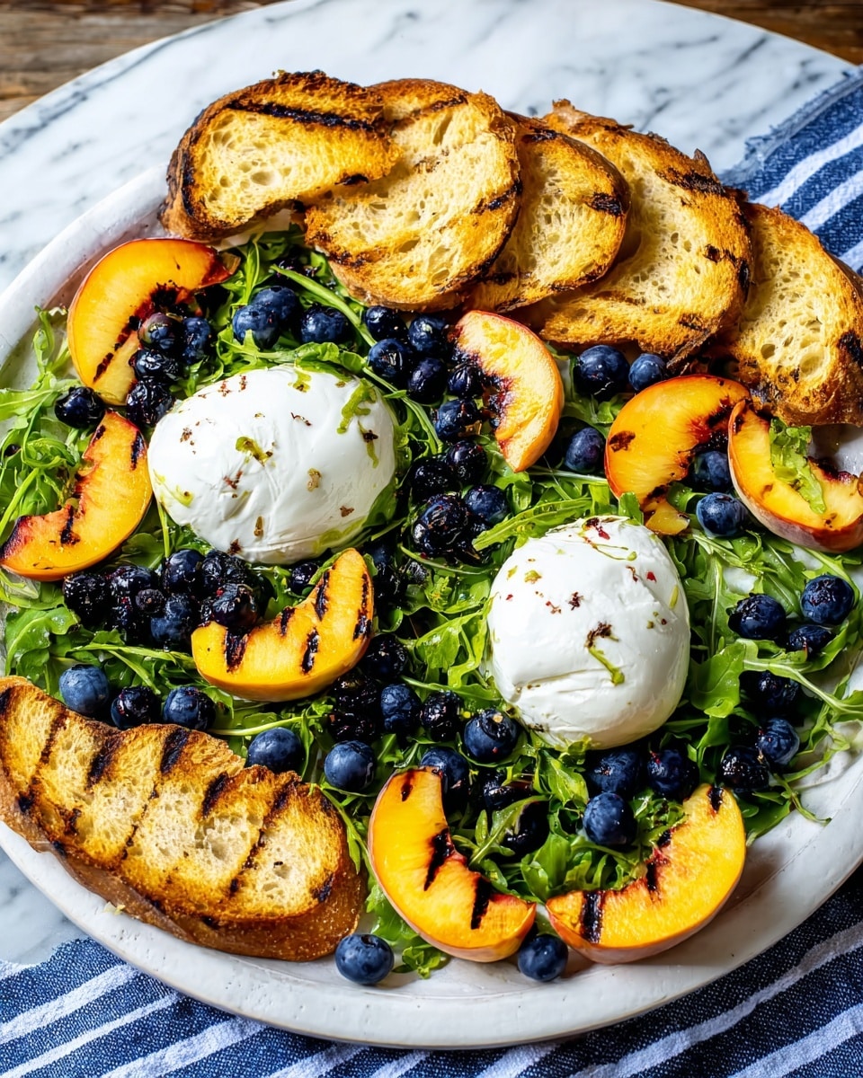 Grilled Peach and Burrata Salad Recipe