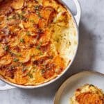 Sweet Potato Gratin with Gouda, Thyme, and Parmesan Recipe
