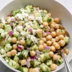 Chickpea Cucumber Feta Salad Recipe