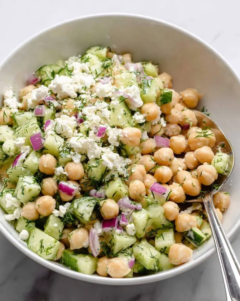 Chickpea Cucumber Feta Salad Recipe