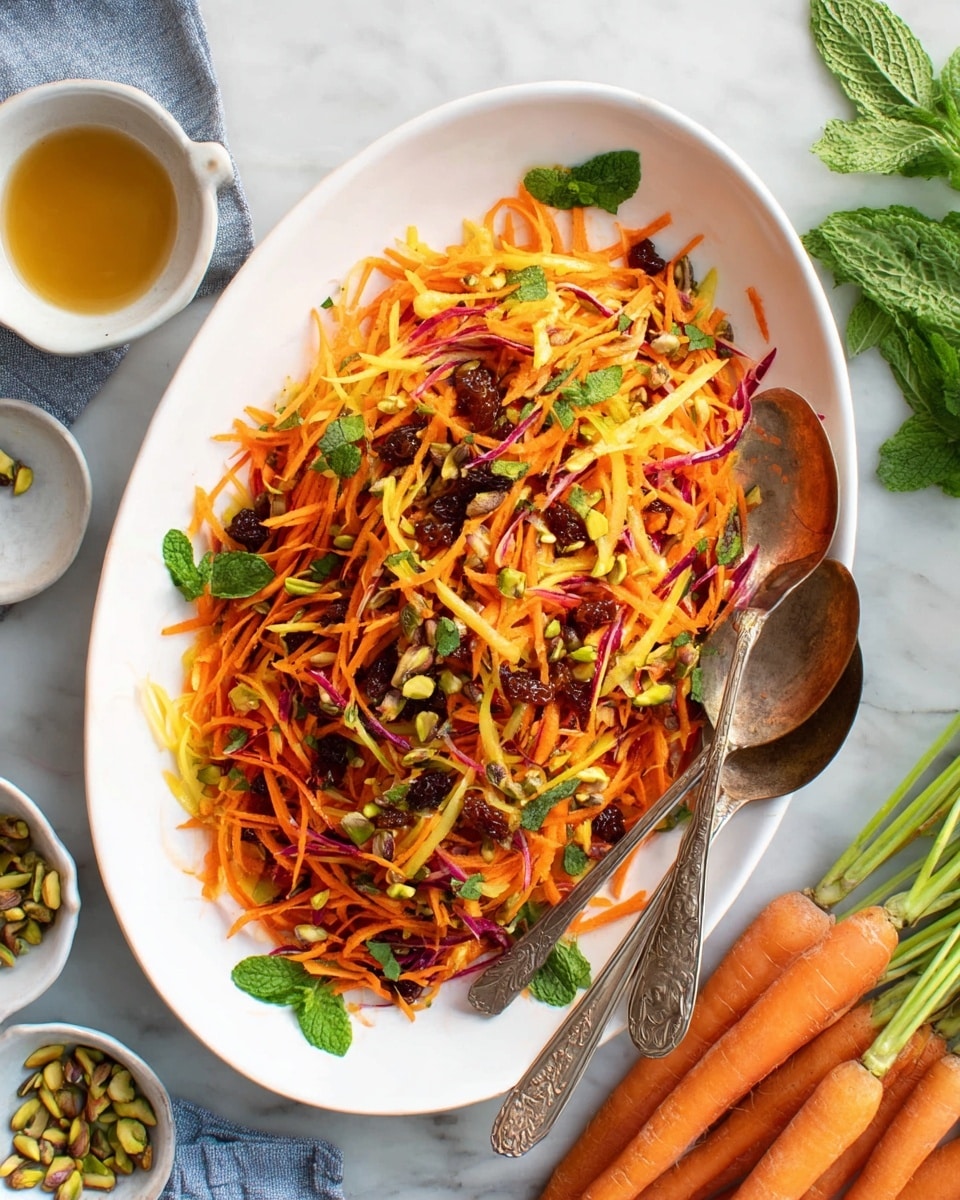 Fresh Carrot Salad with Dates, Pistachios, and Lemon Dressing Recipe