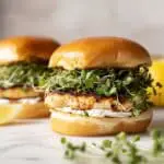 Grilled Zucchini Chicken Burgers with Creamy Feta Spread Recipe