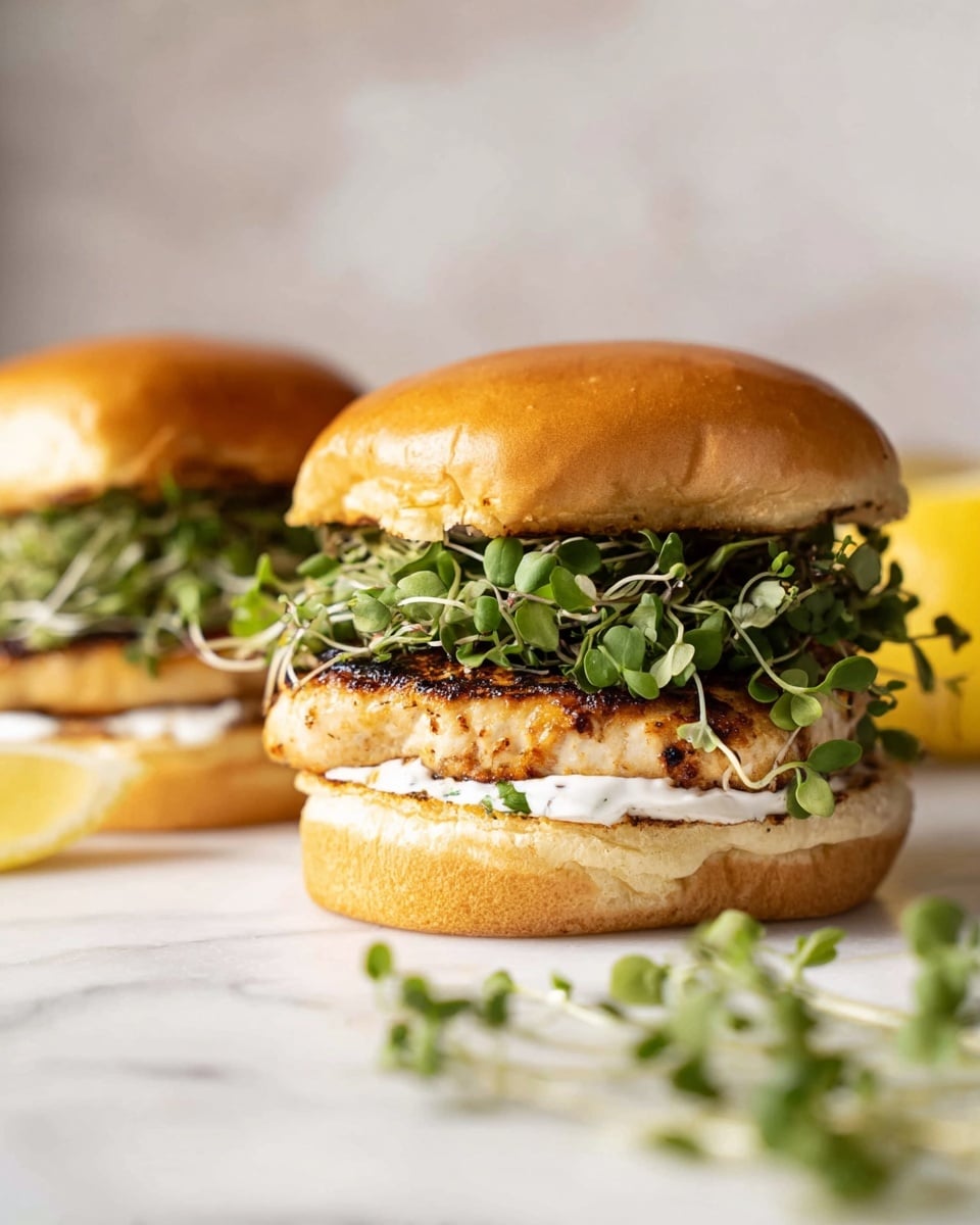 Grilled Zucchini Chicken Burgers with Creamy Feta Spread Recipe