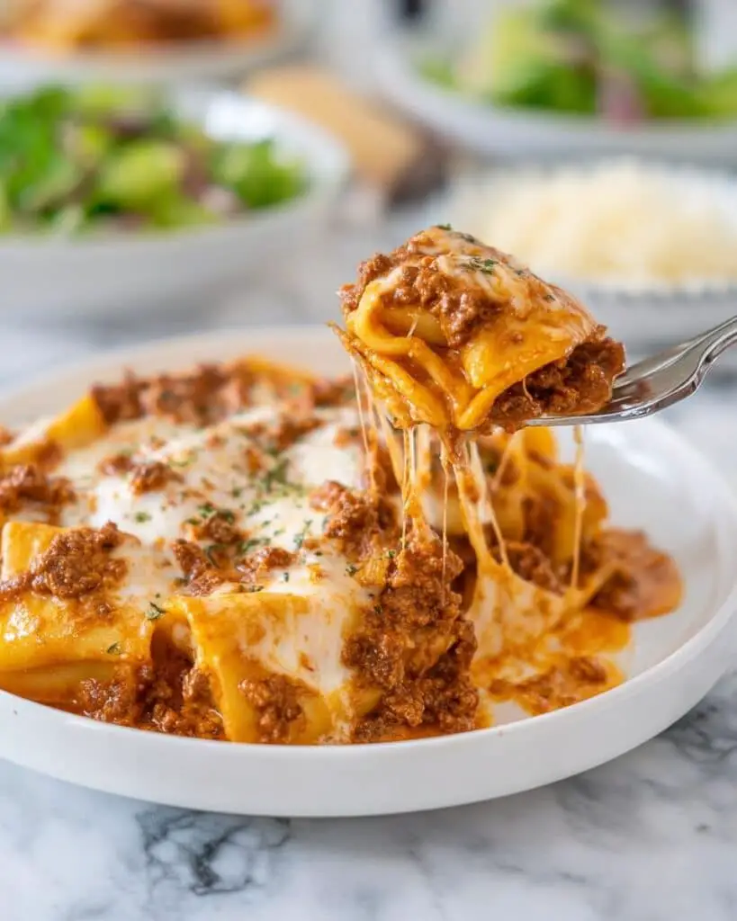 Baked Tortellini with Meat Sauce Recipe