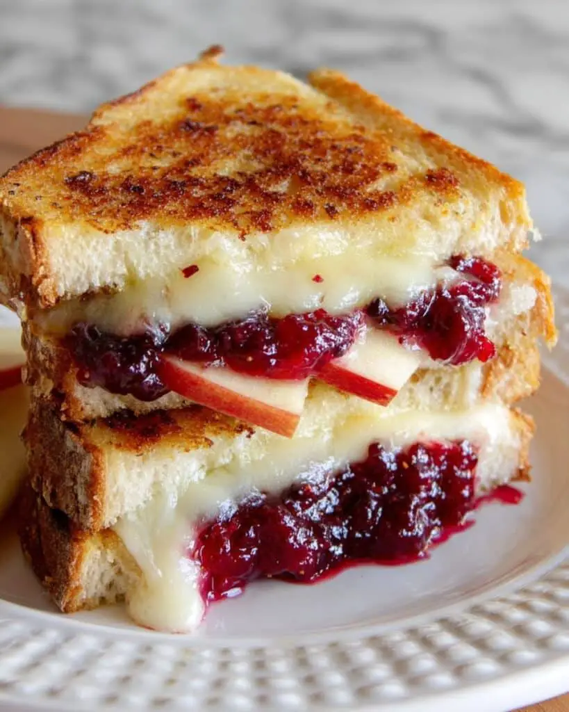 Brie, Apple and Cranberry Grilled Cheese Recipe