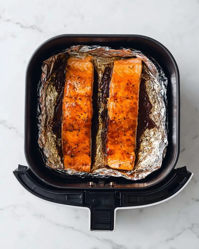 Honey Soy Glazed Air Fryer Salmon Recipe