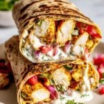 Homemade Chicken Shawarma Wraps with Creamy Shawarma Sauce Recipe