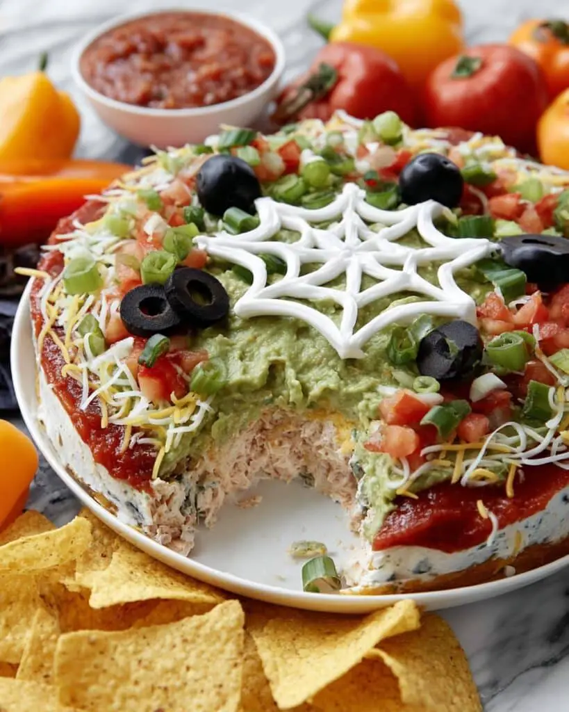 Spiderweb Seven Layer Dip Board Recipe
