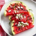 Grilled Watermelon Steaks with Feta Recipe