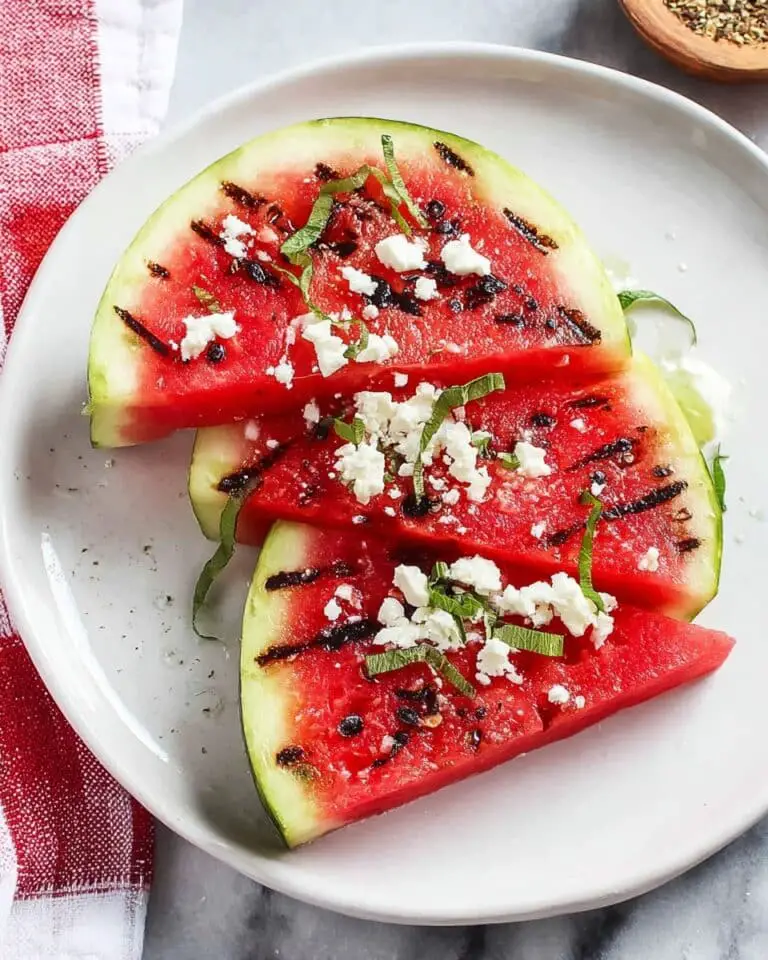 Grilled Watermelon Steaks with Feta Recipe