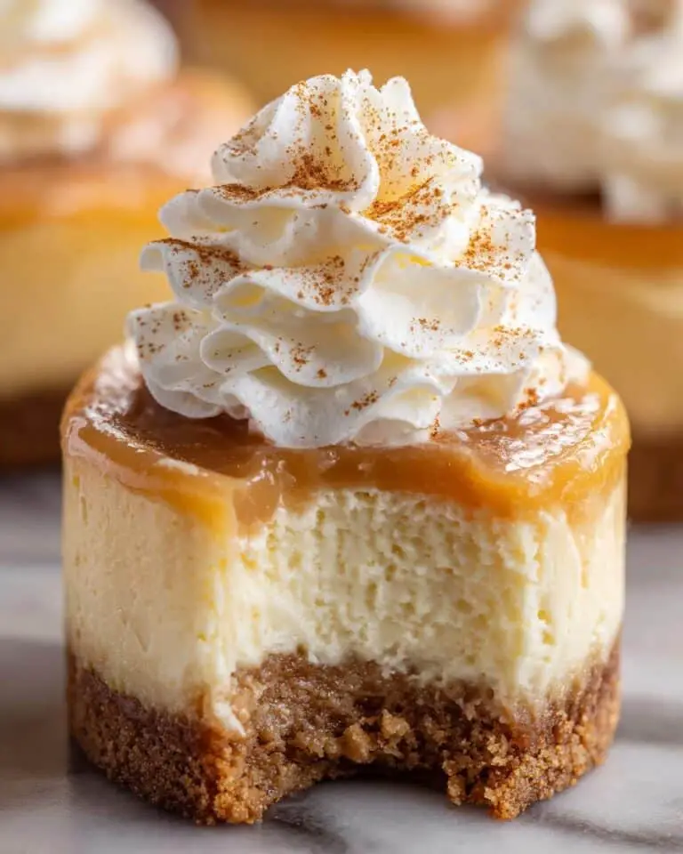 Mini Cheesecakes with Caramel Sauce Recipe