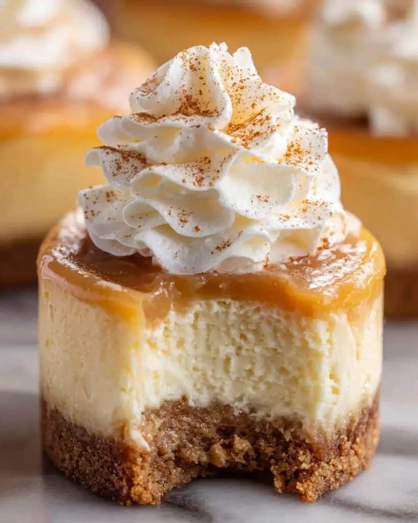 Mini Cheesecakes with Caramel Sauce Recipe