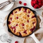 Raspberry Rhubarb Skillet Coffee Cake Recipe