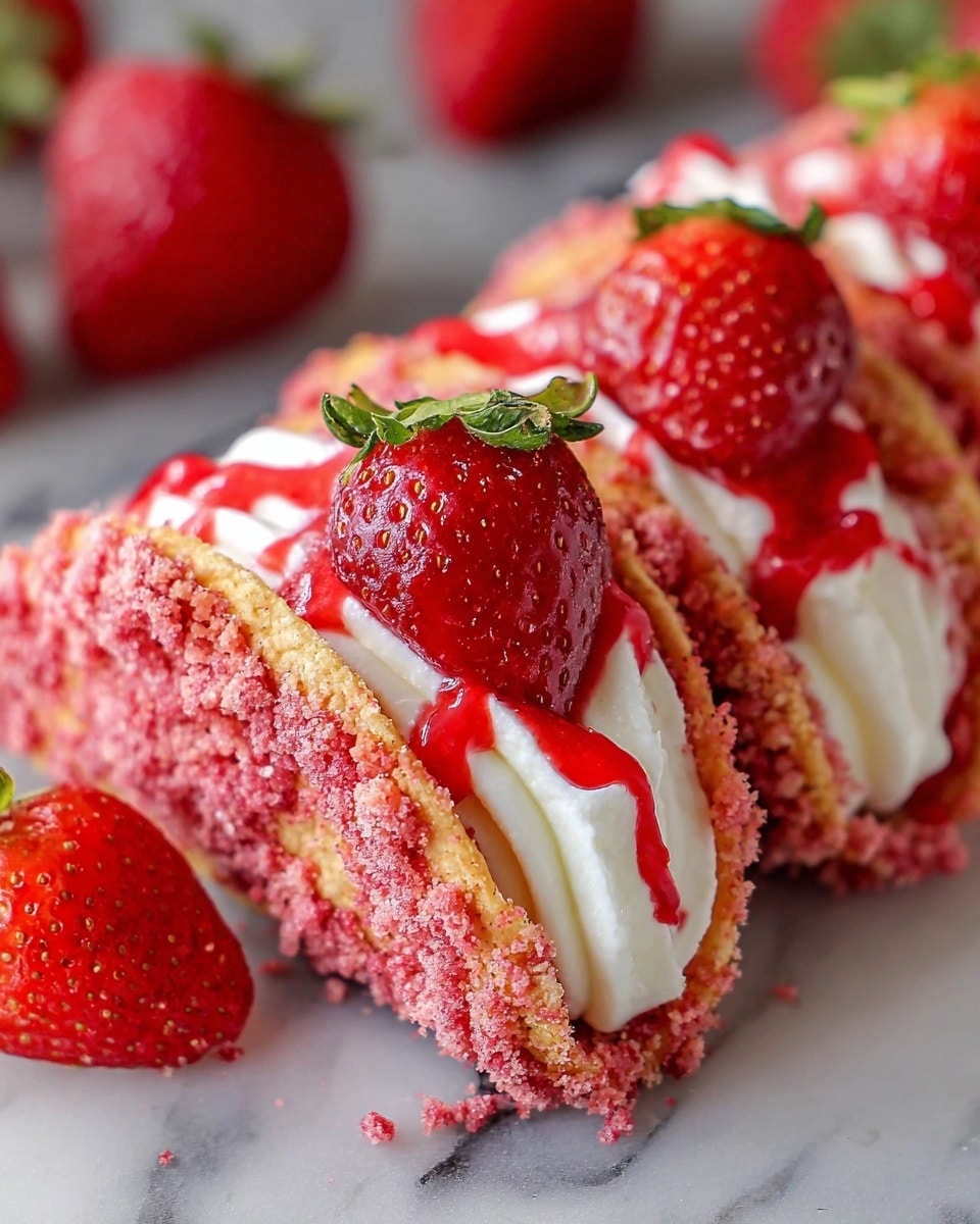 Easy Strawberry Crunch Cheesecake Tacos Recipe