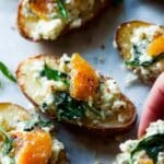Peach Bruschetta with Goat Cheese and Basil Recipe