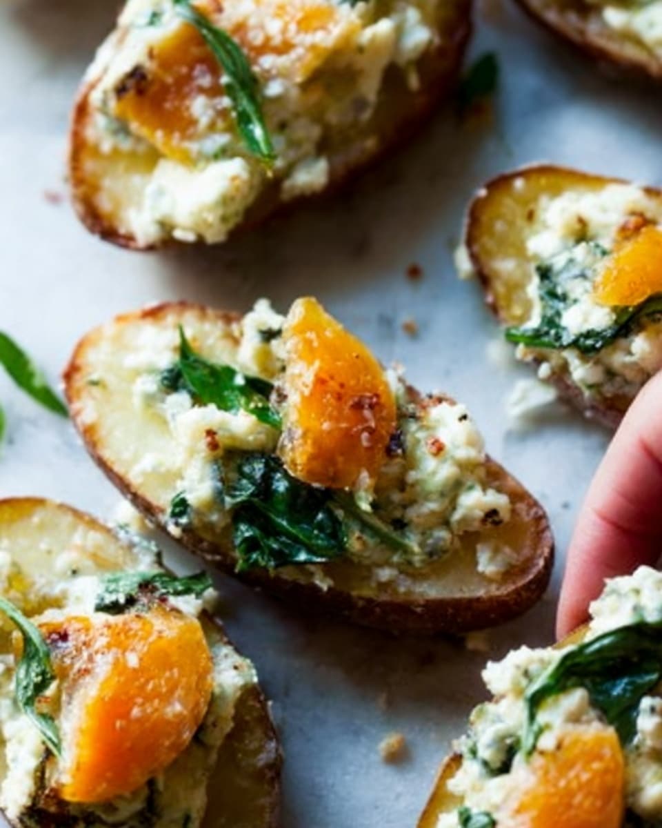 Peach Bruschetta with Goat Cheese and Basil Recipe