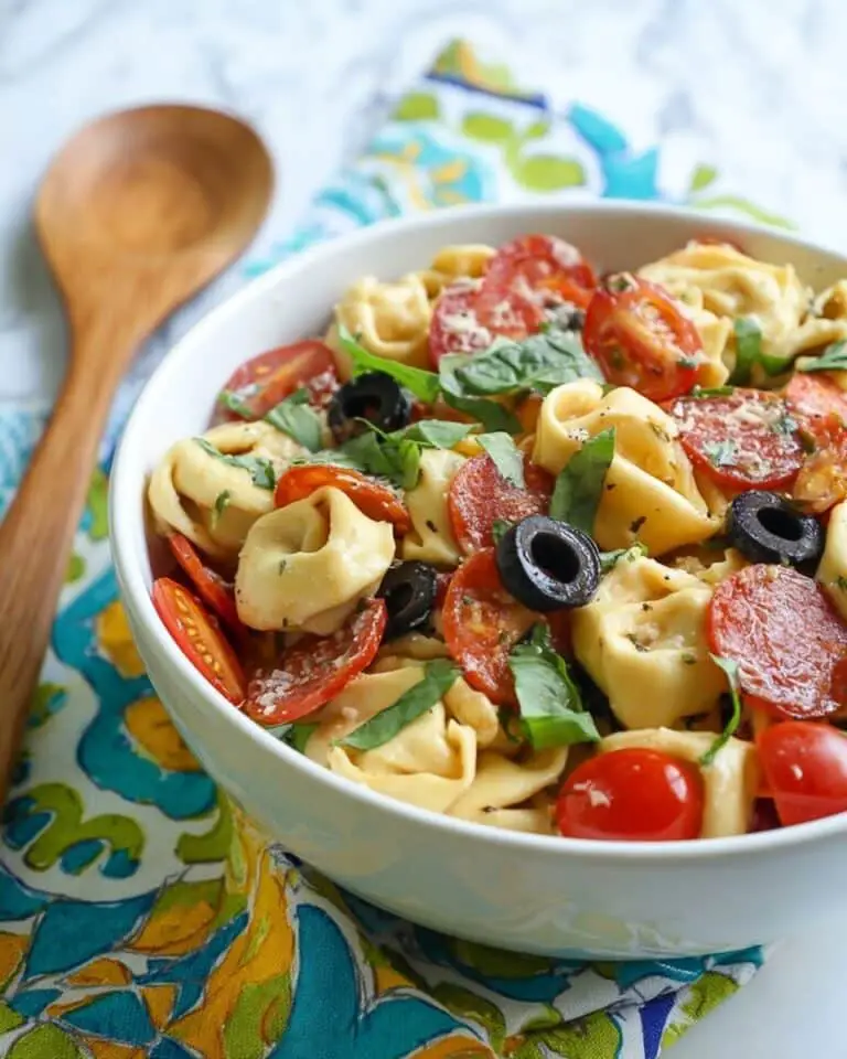 Roasted Red Pepper and Parmesan Tortellini Salad Recipe