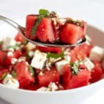 Watermelon Feta Salad with Fresh Mint, Basil, and Balsamic Glaze Recipe