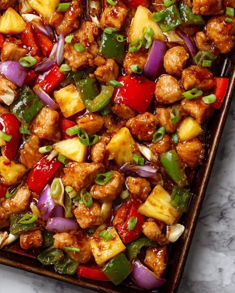 Easy Hawaiian Chicken Sheet Pan Recipe
