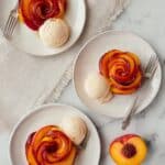 Mini Peach Rose Tarts with Puff Pastry Recipe