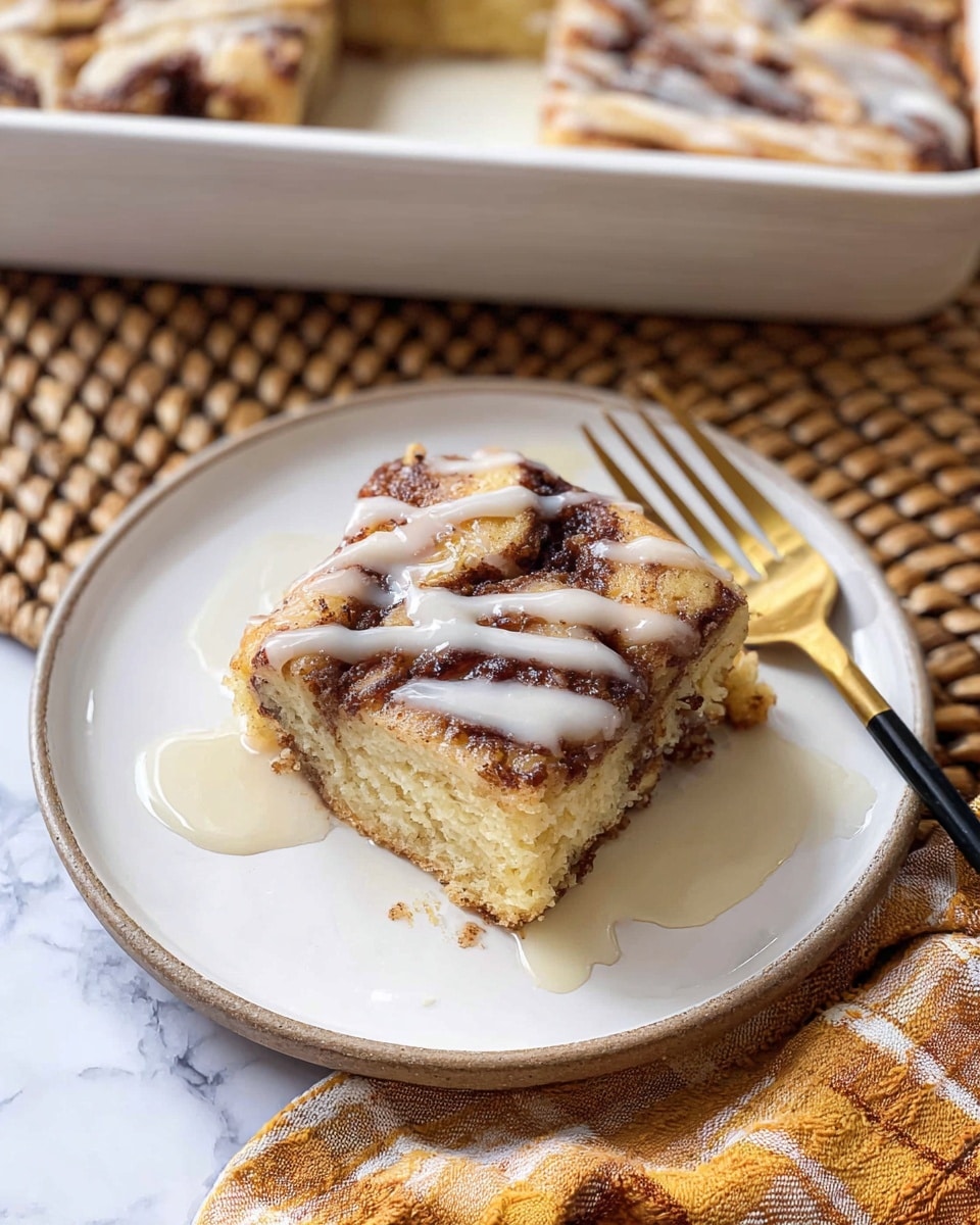 The image shows a rectangular baked dessert cut into four large square pieces on a silver baking tray. It has two visible layers: a thicker base layer in light golden brown with a soft, slightly crumbly texture, and a darker brown chocolate swirl layer on top, which forms irregular, marbled patterns blending with the base. The tray is placed on a pale blue cloth with a woven beige mat partly visible to the side, all set on a white marbled surface. Photo taken with an iphone --ar 4:5 --v 7