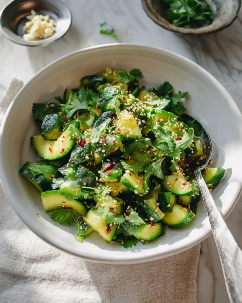Smashed Asian Cucumber Salad Recipe