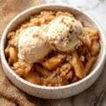 Apple Cinnamon Cobbler with Vanilla Ice Cream Recipe
