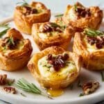 Puff Pastry Brie Bites with Fig Spread and Pecans Recipe